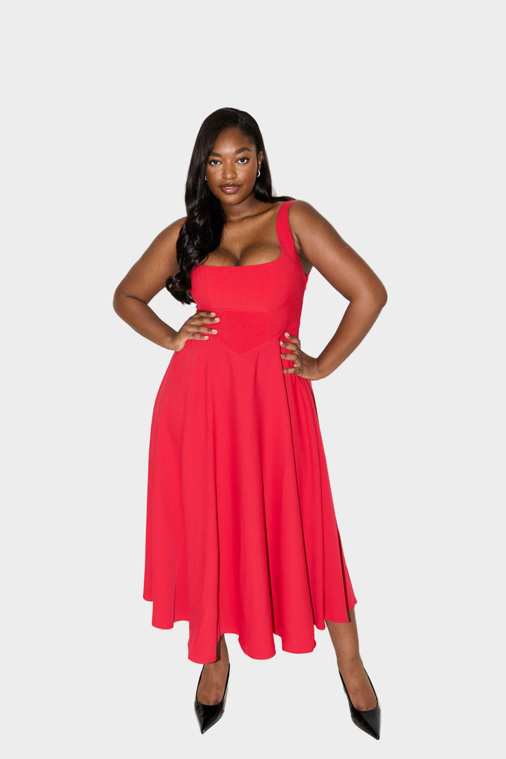 Vestido Midi Atemporal e Arejado com Linha Elegante e Movimento Natural