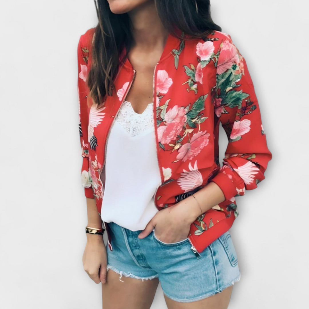 Kaelin - Casaco Bomber Estiloso com Flores