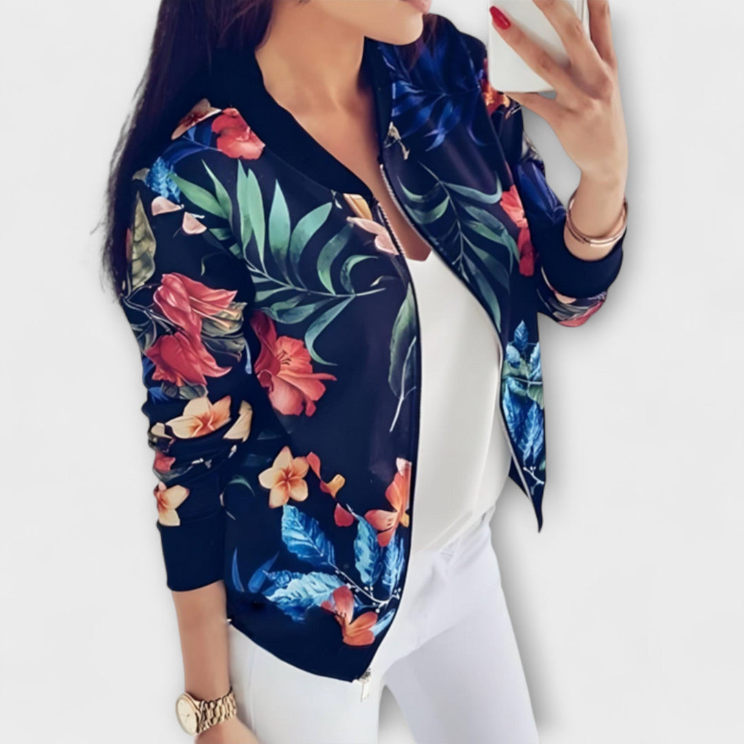 Kaelin - Casaco Bomber Estiloso com Flores