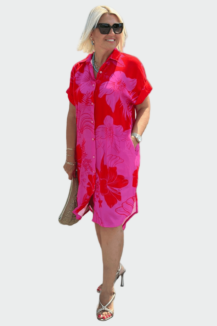 Vestido com padrão floral