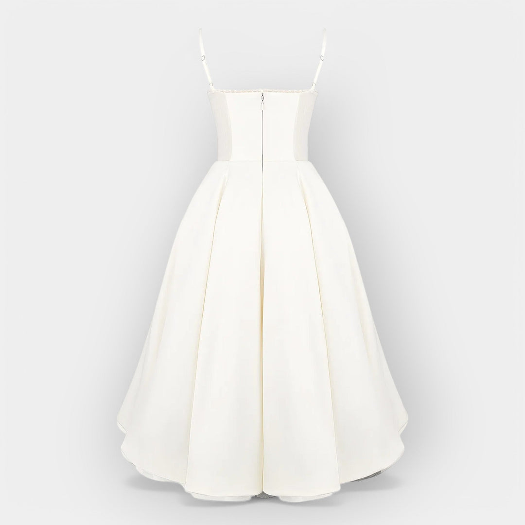 Vestido Midi Branco Liso