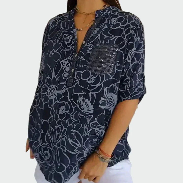 Blusa com padrão floral