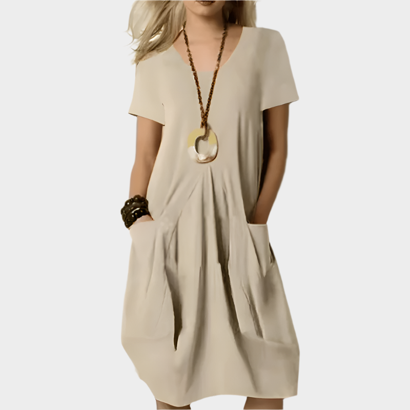 Vestido Elegante que Destaca a Cintura com Conforto Sofisticado