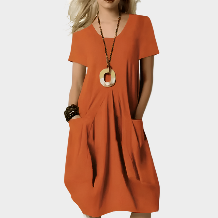 Vestido Elegante que Destaca a Cintura com Conforto Sofisticado