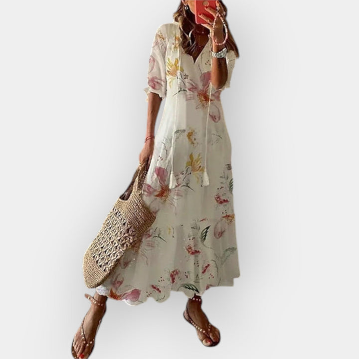 Vestido Maxi com Estilo Boémio