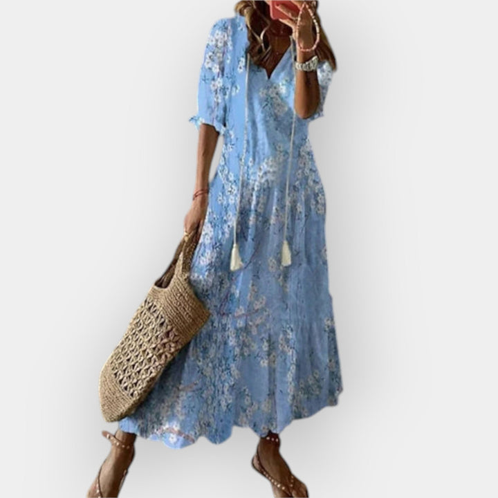 Vestido Maxi com Estilo Boémio