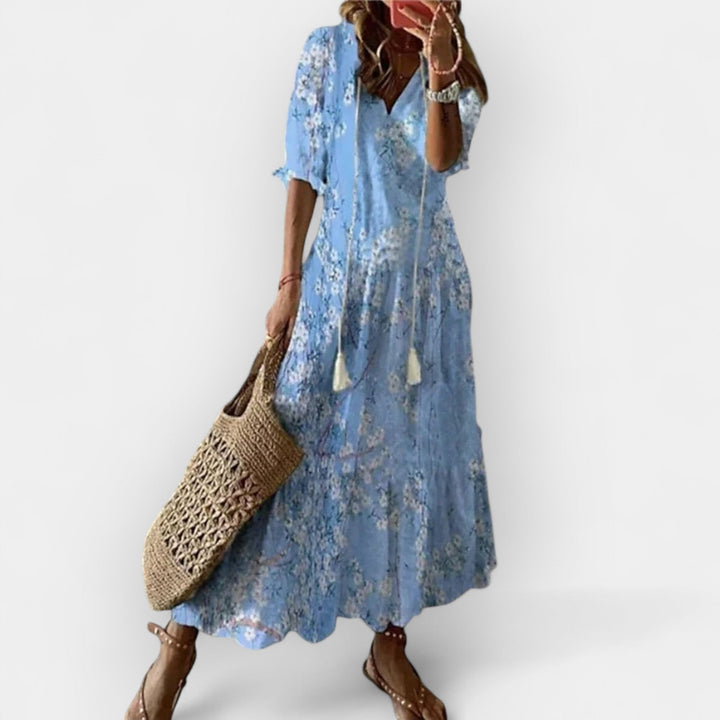 Vestido Maxi em Estilo Boho