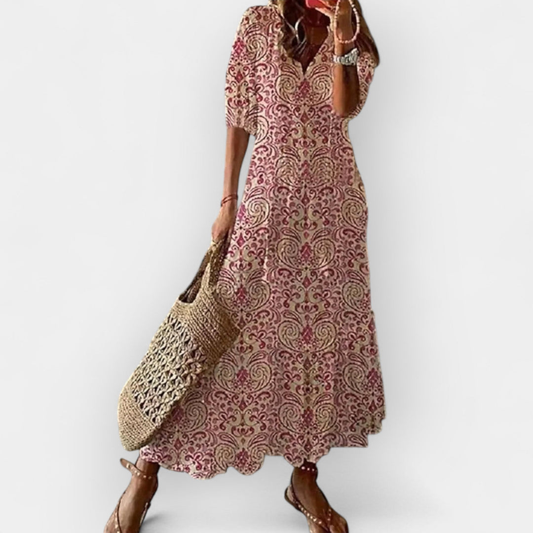 Vestido Maxi em Estilo Boho