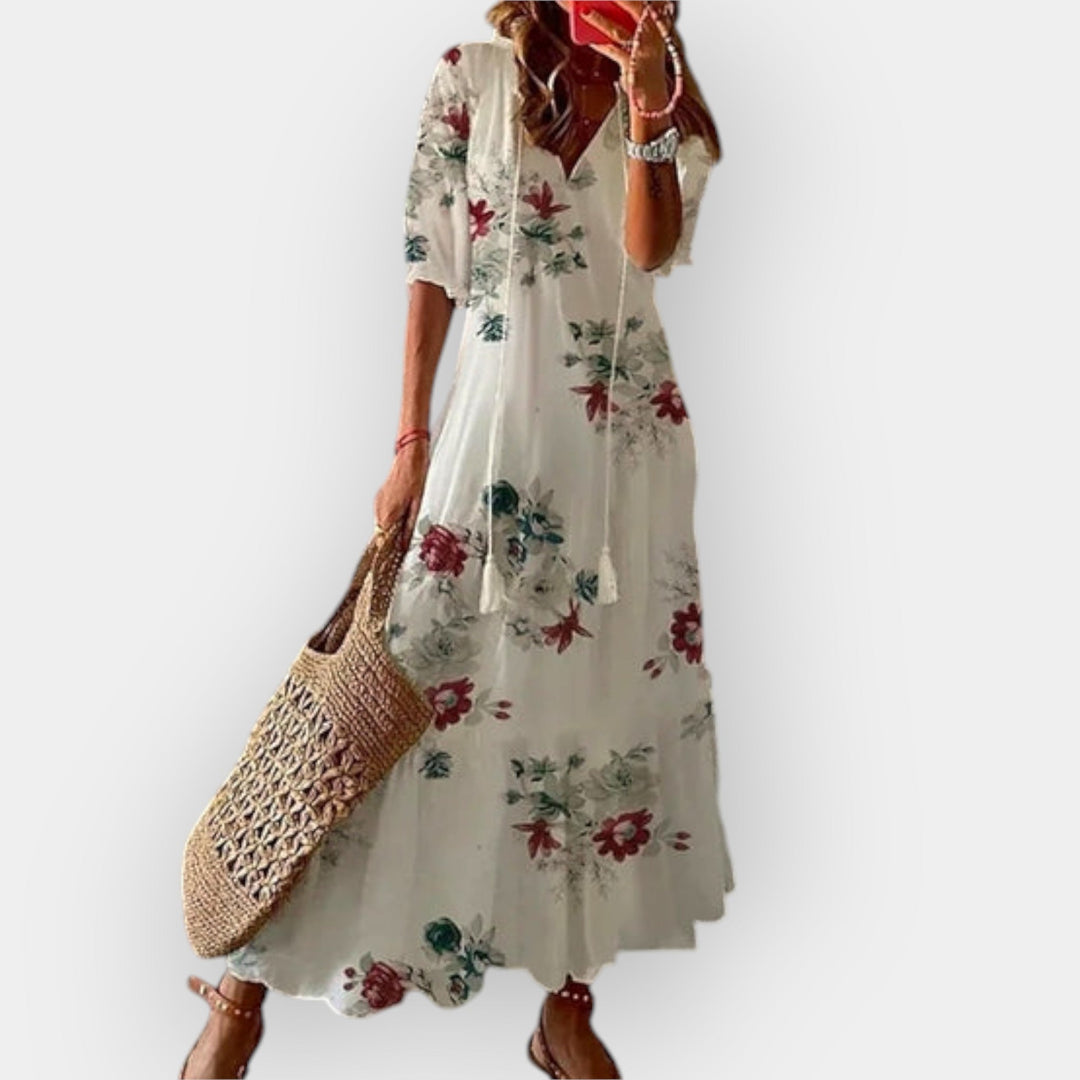 Vestido Maxi com Estilo Boémio