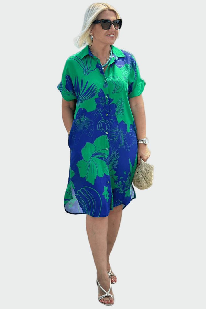 Vestido com padrão floral